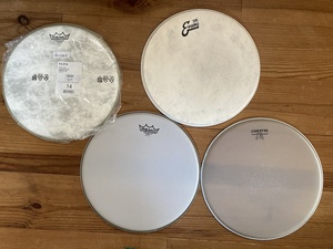 美品スネアヘッド14"（バターサイド）×4枚　REMO・EVANS・ASPR