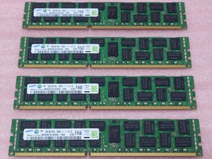 ＞Samsung M393B1K70DH0-YK0 4枚セット *PC3L-12800R/DDR3L-1600 ECC REG/Registered 240Pin DDR3 RDIMM 32GB(8GB x4) 動作品