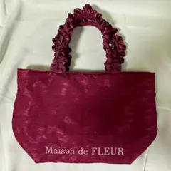 Maison de FLEUR レースフリルハンドルトートバッグ