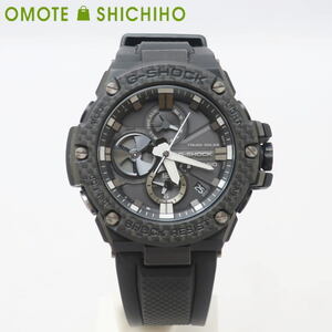 CASIO カシオ G-SHOCK G-ショック G-STEEL GST-B100X-1AJF スマートフォンリンク カーボン ラバーベルト ソーラー 時計◆中古AB