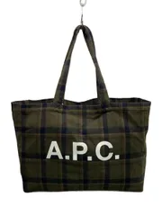 A.P.C. トートバッグ ウール カーキ チェック 23201-1-02329