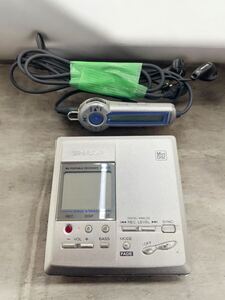 ◯k SHARP シャープ MD PORTABLE RECORDER MDポータブルレコーダー MD-MT831-S アークティックシルバー