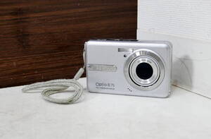 ▼送料430円(R701-H124) 現状品 PENTAX ペンタックス Optio E75 コンパクト デジタルカメラ デジカメ シルバー