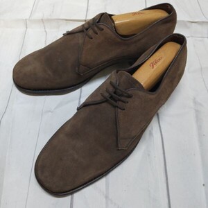 70s-80s?イングランド製/Vintage☆Footprints shoes☆グッドイヤー製法/スエード本革プレーントゥ【7.5/26.0/茶】leather/shoes◇b19C147