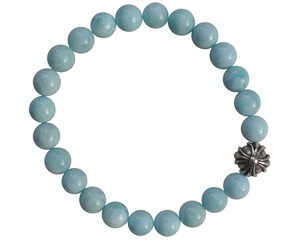 CHROME HEARTS 8MM BLUE LARIMAR & 1 SILVER BEADS BRACELET 　クロムハーツ ビーズブレス　ブルー　ラリマー