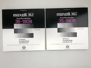 オープンリールテープ 10号 MAXELL 35-180B XLⅠ メタルリール MR-10 XL1 元箱付き 2本セット 使用済み 現状品 612-2