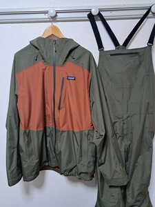 patagonia パウダータウンジャケットとビブパンツ上下セット Lサイズ スキー スノーボード ウエア