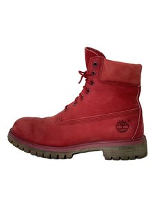 Timberland◆ブーツ/US8/RED/スウェード/6inch premium boots/ヌバック