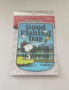 スヌーピー Good Fishing Day ステッカー　SNO-007