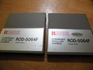 当時物中古品　RICOH ROD-5064F 5.25インチMOディスク×2枚