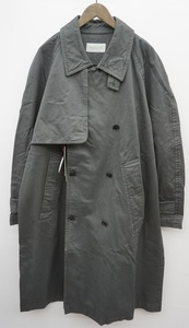 美品22AW ENCOMING インカミング BIG OVER COAT ビッグ オーバー コート コットンツイル AW22-BOC チャコール灰711N▲