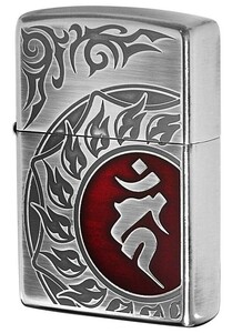 Zippo ジッポライター 梵字 bonji カーン 銀メッキいぶし 80041 プレゼント 男性 女性 かっこいい メール便可