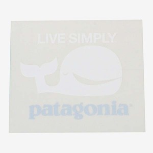 廃番 パタゴニア リブシンプリー ステッカー PATAGONIA LIVE SIMPLY STICKER くじら 鯨 四角 クリア シール デカール コレクション デコ