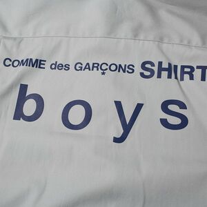 【正規品】コムデギャルソンシャツボーイズ Comme des Garcons SHIRT BOYS Back Print Poplin Shirt ロゴプリント フランス製 (新品) G