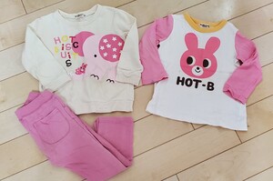 まとめ売り　ミキハウス 100 サイズ　ホットビスケッツ　ユニクロ　トップス　トレーナー　 長袖シャツ　ズボン　女の子