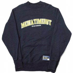 Winiche ＆ Co. x NCAA x BEAMS JAPAN 22SS 別注 College Print Sweat カレッジプリントスウェット M ネイビー ミシガン大学 g10761