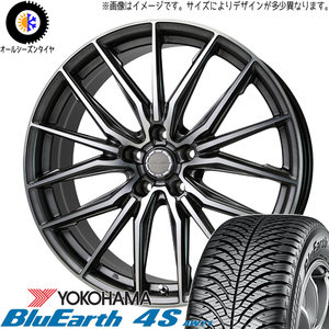 235/55R19 オールシーズンタイヤホイールセット クラウンスポーツ etc (YOKOHAMA BluEarth AW21 & Precious AST M4 5穴 114.3)