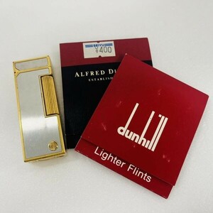 X044-Z13-402 ▲ dunhill ダンヒル ローラー式 ガスライター スクエア シルバー 喫煙グッズ 喫煙具 タバコグッズ ライター