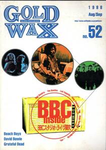 雑誌 GOLD WAX 52号（1998年）BBC live,Jimi Hendrix,Beatles,LED ZEPPELIN,King Crimson 他