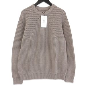 未使用 BATONER バトナ― クルーネックニット BN-22FM-030 SIGNATURE CREW NECK SWEATER KNIT ベージュ 2 タグ付き 71010372