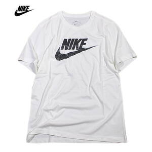 【新品】ナイキ カモ 半袖 Tシャツ【100：白】XL NIKE NSW 迷彩 ビッグ ロゴ スウッシュ スウォッシュ コットンT トレーニング ジム