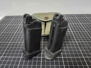 トイガンパーツ 東京マルイ GLOCK26 G26 スペアマガジン 2点 ガス漏れなし マガジンポーチ付き