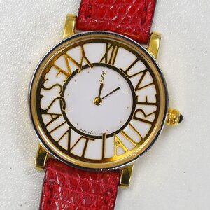 1円 可動品 腕時計 イヴサンローラン YVES SAINT LAURENT 5420-F41264 クォーツ レディース ホワイト 同梱不可