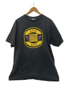 A BATHING APE◆Tシャツ/XL/コットン/BLK/プリント/SHALL NEVER KILL