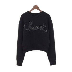 シャネル ロゴ カシミヤ ニット P65189K61044 レディース ブラック CHANEL 中古 【アパレル・小物】