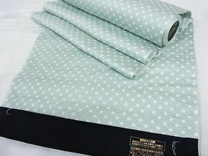 平和屋-こころ店■長襦袢　反物　着尺　水玉模様　正絹　逸品　未使用　AAAE7815Auw