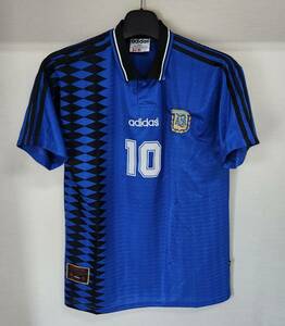 94W杯 アルゼンチン AFA Argentina(A)#10 マラドナ MARADONA 半袖 1994アメリカW杯 adidas正規 L