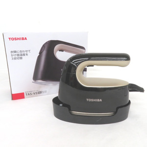 TOSHIBA 東芝 衣類スチーマー LA・Coo-S ラクーS サテンゴールドブラック ※軽量カップ欠品※ TAS-V5