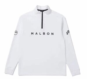 M マルボンゴルフ MALBON GOLF 　ゴルフウエア　ジップ　ゴルフ　ホワイト