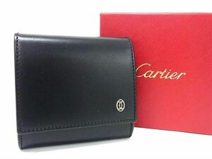 ■新品■未使用■ Cartier カルティエ パシャ レザー コインケース コインパース 小銭入れ メンズ レディース ブラック系 AW0634