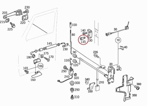 ★W463 Gクラス ドアストライカーボルト 4637230070