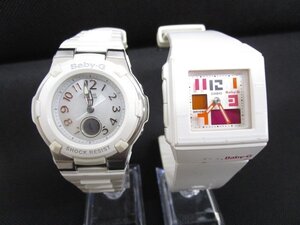 [１円スタート！]☆ジャンク腕時計セットＨ⑥☆CASIO Baby-G ２点セット BGA-200PD BGA-1100 ホワイト 2点セットＨ⑥ 313