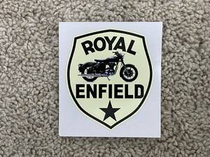 送料無料 ROYAL ENFIELD ロイヤルエンフィールド シールド ステッカー 75mm × 90mm