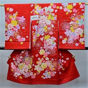 お宮参り産着 女児 女の子 正絹 日本製 のしめ 祝着 初着 一つ身 綸子地 金刺繍 新品 （株）安田屋 NO26733