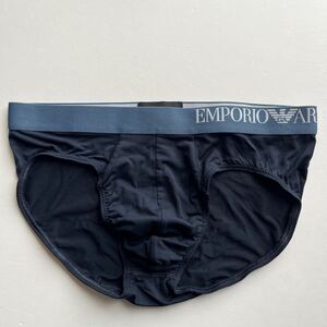 EMPORIO ARMANI エンポリオアルマーニ　メンズビキニ　L(M) ネイビー　ビキニブリーフ　ソフトタッチエコファイバー　男性ブリーフ　下着 