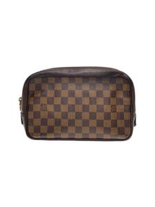 LOUIS VUITTON◆トゥールス・トワレット_ダミエ・エベヌ_BRW/PVC/BRW