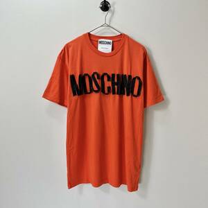 MOSCHINO モスキーノ Sサイズ チャックロゴ Tシャツ 半袖 オレンジ