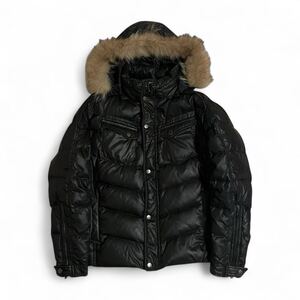 RARE Japanese label Fur leather down Jacket y2k 00s archive ifsixwasnine lgb L.G.B goa 14th addiction TORNADO MART kmrii