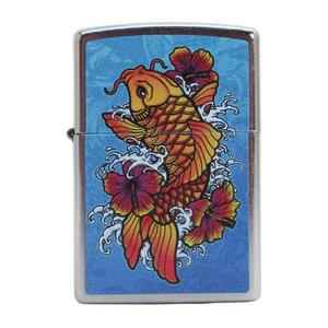 ジッポー オイルライター USA Zippo 和柄シリーズ 昇り鯉 Z207-107667＆ギフトボックスセット（オイル＋フリント+BOX）/送料無料