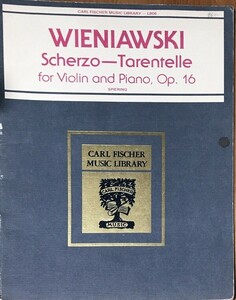 ヴィエニャフスキ スケルツォ・タランテラ Op.16 (バイオリン+ピアノ) 輸入楽譜 Wieniawski Scherzo-Tarantelle Op. 16 洋書