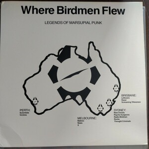 LP V.A [WHERE BIRDMEN FLEW ] LEGENDS OF MARSUPIAL PUNK TAZ DEVIL RECORDS