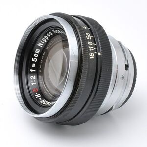 NIKKOR-H・C 5cm F2 ニッコール Ｈ・Ｃ ブラック ニコン S 日本光学 Nippon Kogaku JAPAN 日本製 Nikon NIKKOR H C 5/2 50 20 S2 Ｓ Ｓ２