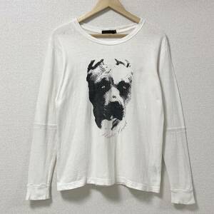 初期 UNDERCOVER 犬 プリント チェリー 袖 切替 ロンT ホワイト 白 Mサイズ アンダーカバー 長袖 カットソー Tee VINTAGE archive 4050062