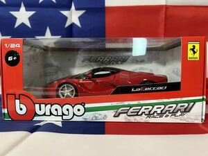 新品未使用　FERRARI LA FERRARI 1/24 METAL DIE CAST CAR BBURAGO製　イタリアンレッド