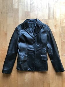 【美品】UNTITLED アンタイトル シープレザージャケット 9号（Mサイズ）Black 羊革