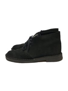 Clarks◆DESERT BOOT_デザートブーツ/US7.5/BLK/スウェード/31691/クレープソール